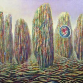 “Canyons”, Oil on Canvas, 48” x 66” In, 1971