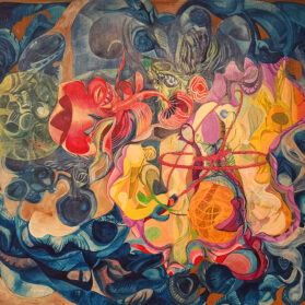 “Crossover”, Oil on Canvas, 48” x 66” In, 1971